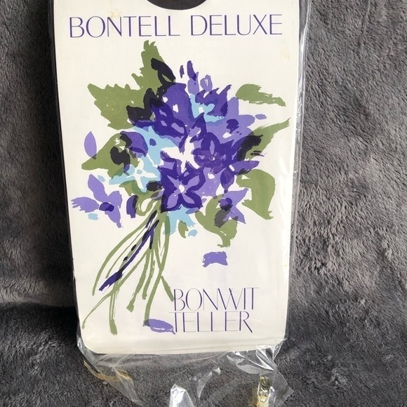Bonwit Teller Accessories - Bonwit Teller Bontell Deluxe Antron Control Top‎ Pantyhose Black Illusion Size B